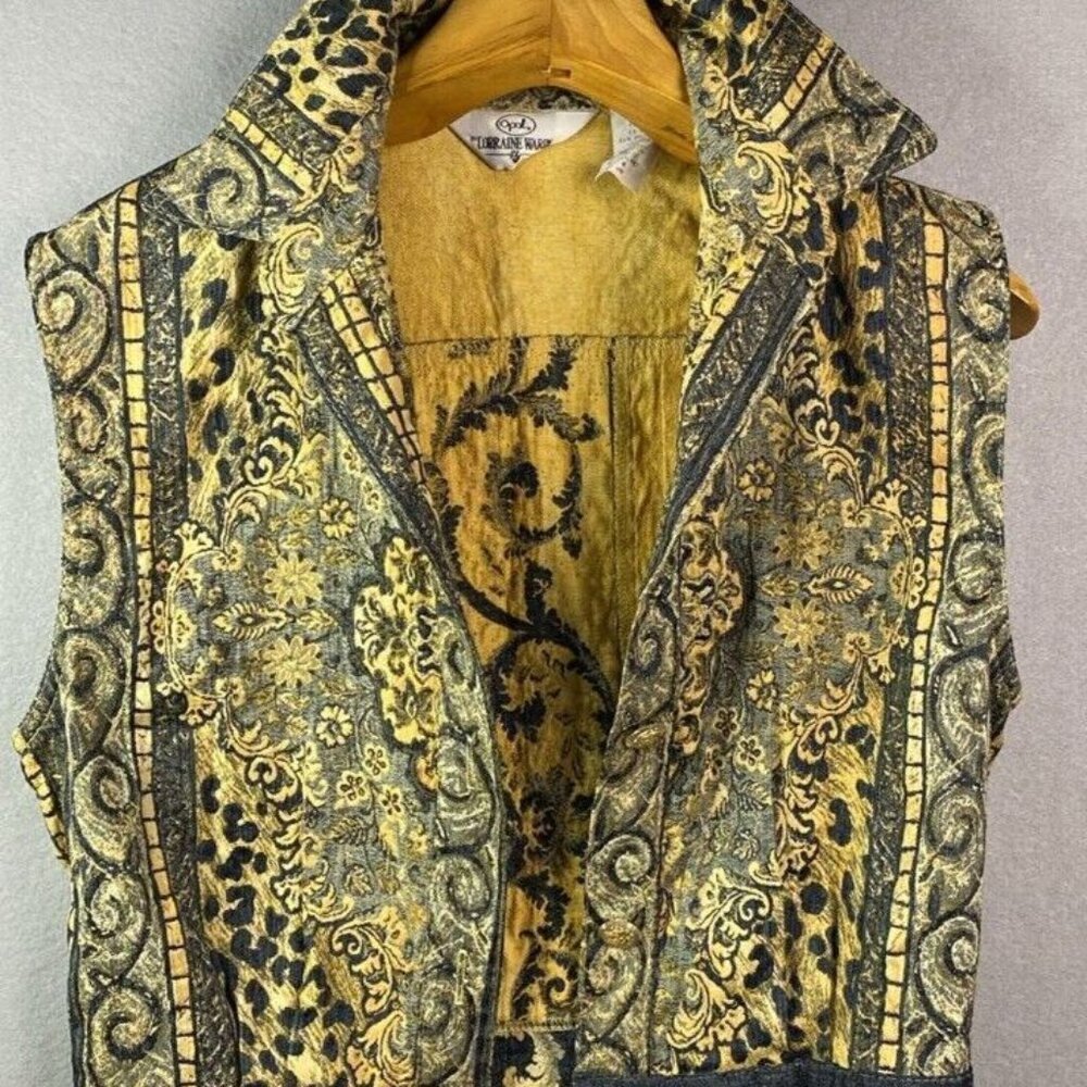 Vintage Opal Lorraine Wardy Vest Women Size M Cowgirl Boho Retro 1980s USA Texas